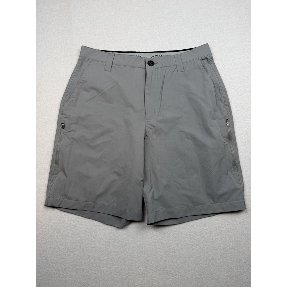 Mens Orvis Tech Cargo Short 32 Grey Stretch Nylon Hiking Outdoor